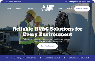 Noble Frost HVAC website